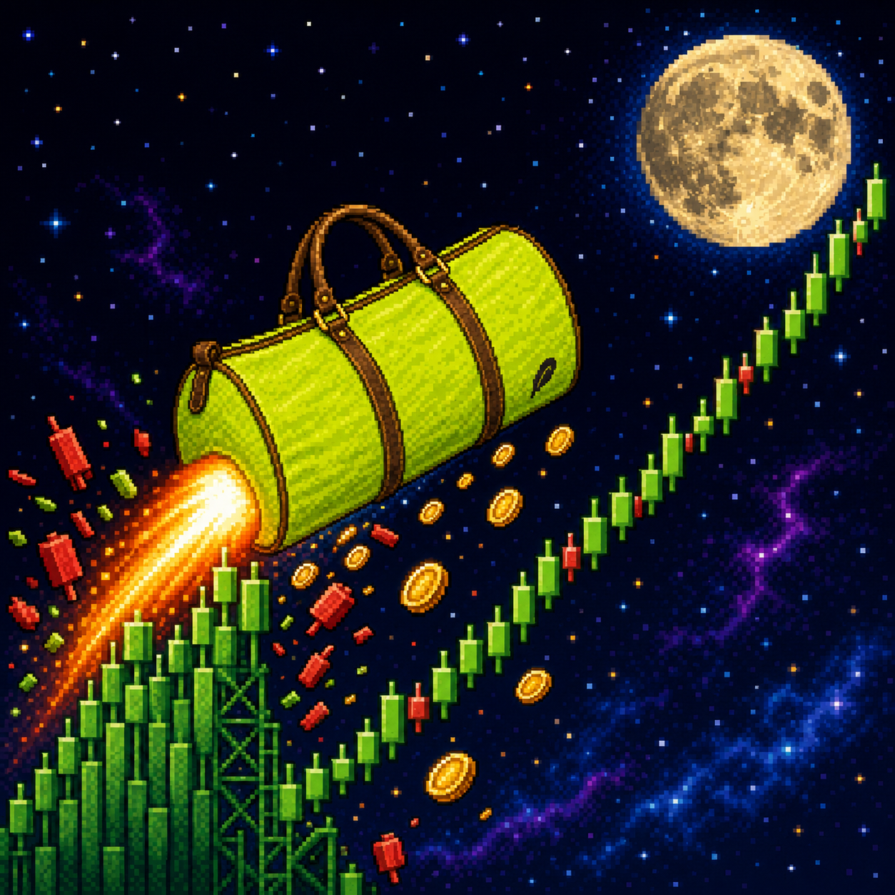The $PACKED duffle bag in the Chatgpt Image Jul 21, 2026, 11 24 07 PM (1) meme.